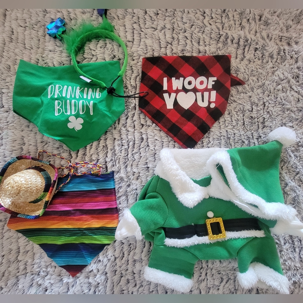 New Pet Holiday Bandanas and Costumes